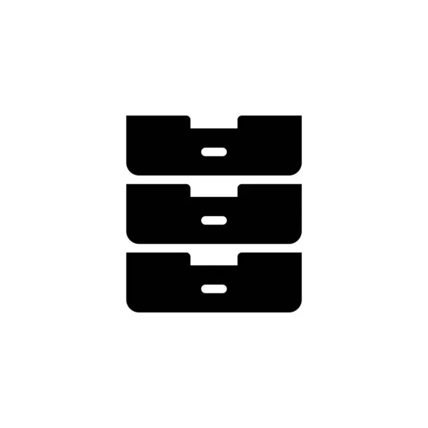 Geschäftsstelle Datei Datenkabinett Symbol Vektorillustration — Stockvektor