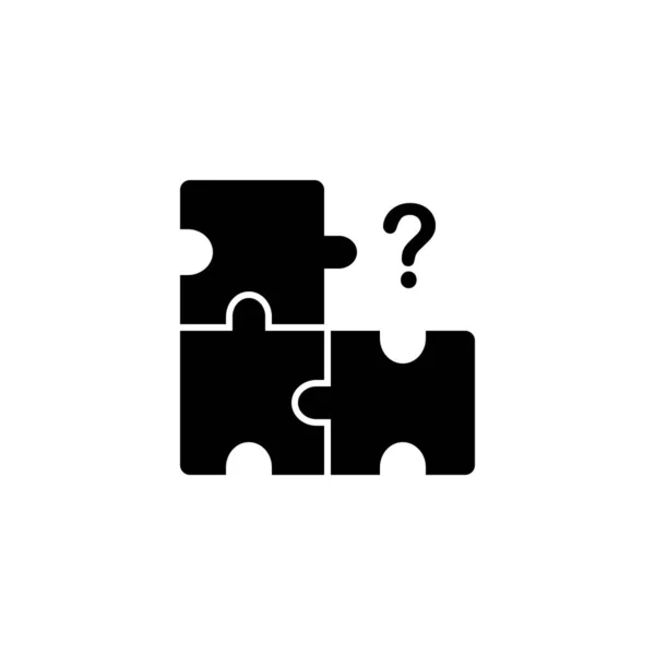 Puzzle Strategy Piece Question Mark Icon Vector Illustration — Stock Vector