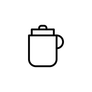 Basit taslak çizgisi asgari takla simgesi. Vektör illüstrasyonu