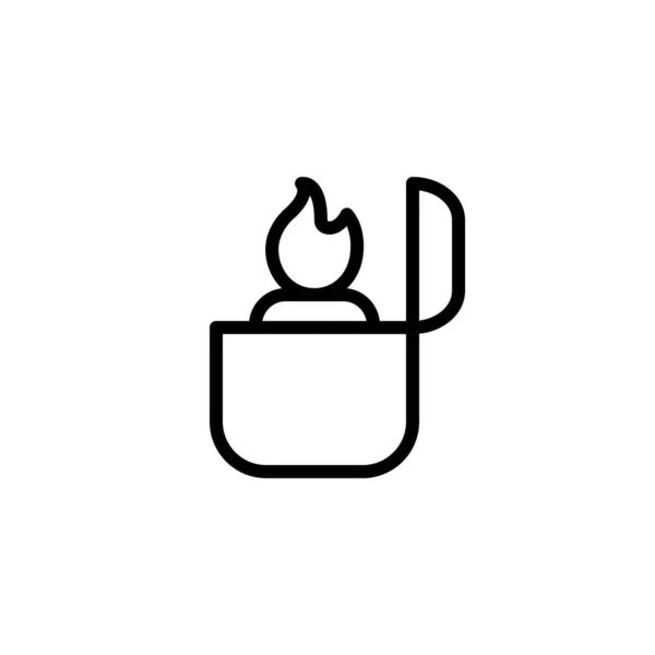 Simple Minimal Gas Lighter Icon Vector Illustration — Stock Vector