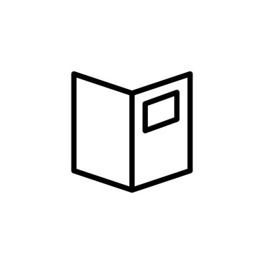 Kitap, günlük, rapor, okul ve eğitim ikonu. Vektör illüstrasyonu