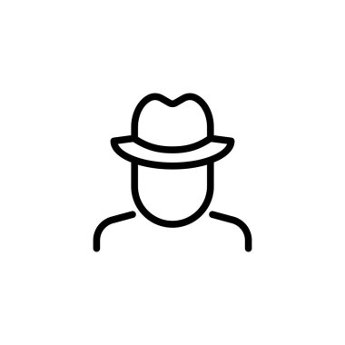 Dedektif, adalet ve hukuk ikonu. Vektör illüstrasyonu