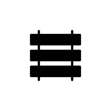 Siyah, katı tren yolu ikonu. toplu taşıma Vektörü illüstrasyonu