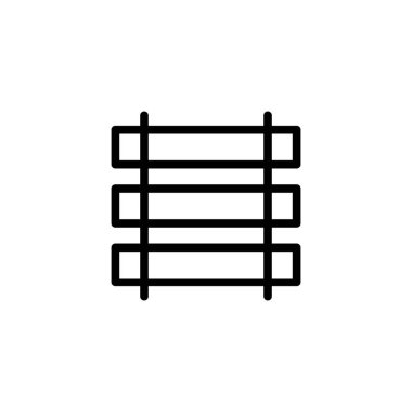 Basit tren yolu ikonu. Vektör illüstrasyonu