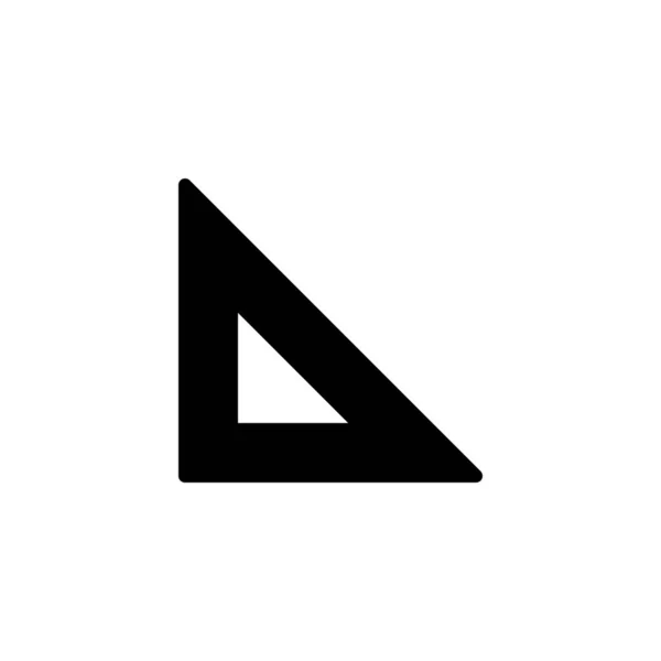Трикутник Лінійка Школа Піктограма Освіти Векторні Ілюстрації — стоковий вектор