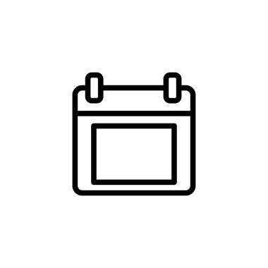 Takvim duvarı masa tablosu ana hat simgesi. Vektör illüstrasyonu