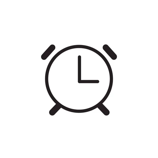 Uhr Wecksymbol Umreißen Symbol Vektor Abbildung — Stockvektor