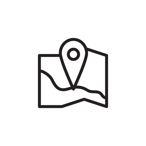 Pin Karte Standort Umreißen Sie Die Symbol Vektorillustration — Stockvektor