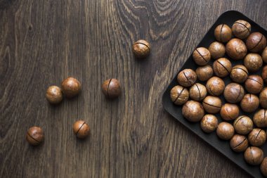 ahşap masa Macadamia fındık