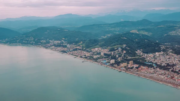 Vista de Adler desde la ventana del avión —  Fotos de Stock