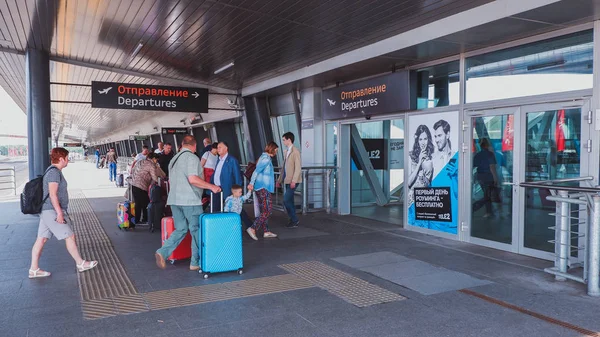 Entry Terminal Pulkovo Airport Saint Petersburg Russia — Stock Photo, Image