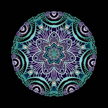 Mandala sanat süsleme vektör
