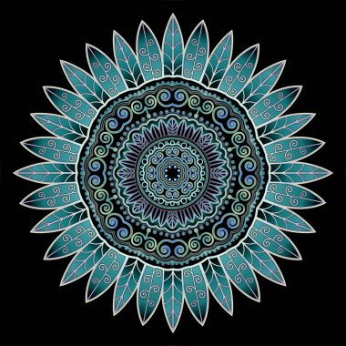 Mandala sanat süsleme vektör