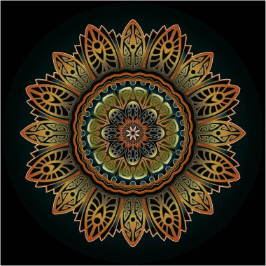 Mandala sanat süsleme vektör