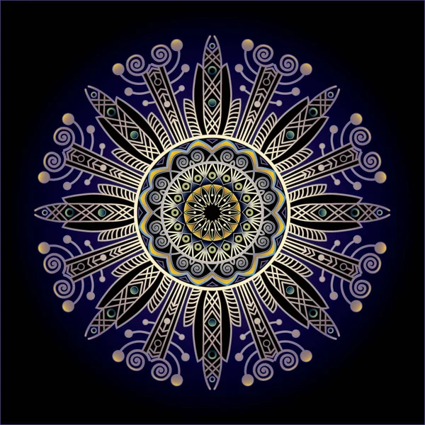 Mandala Kunst Ornament Vektor — Stockvektor