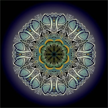 Mandala sanat süsleme vektör