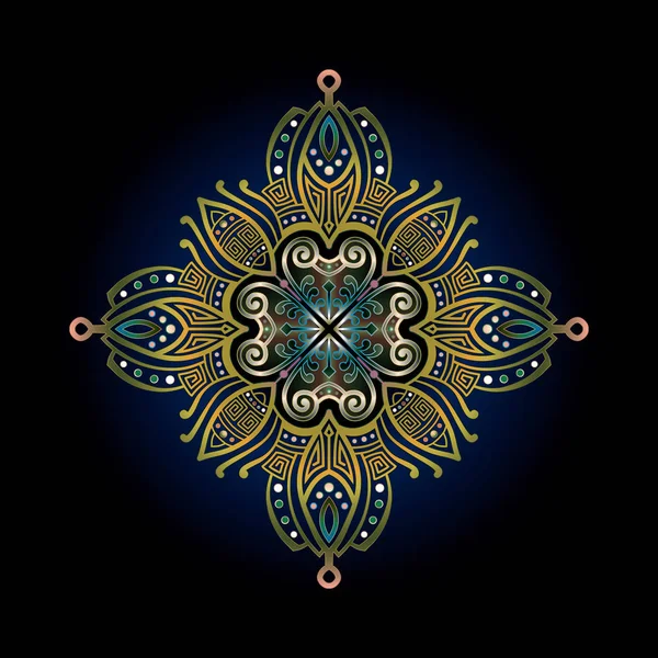 Mandala Kunst Ornament Vektor — Stockvektor