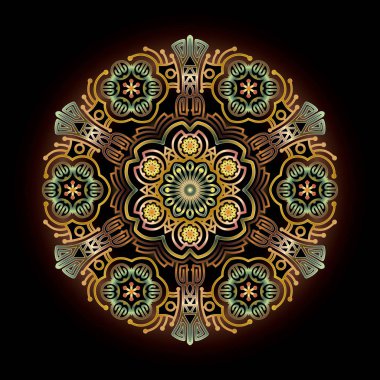 Mandala sanat süsleme vektör