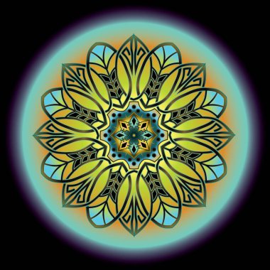 Mandala sanat süsleme vektör