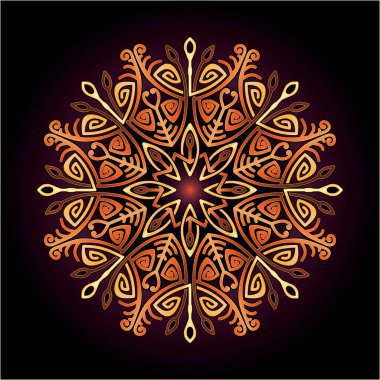 Yazdırma için mandala sanat süsü