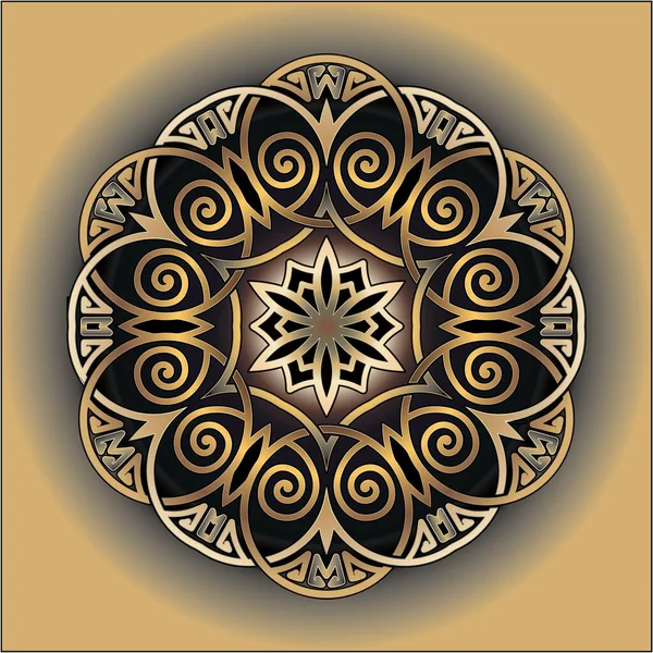 Ornamento Arte Mandala Para Imprimir — Archivo Imágenes Vectoriales
