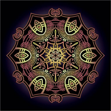 Yazdırma için mandala sanat süsü