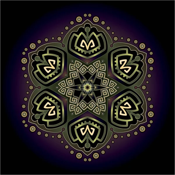 Mandala Art Ornament Für Den Druck — Stockvektor