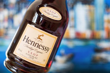 Dünya Hennessy ünlü şişe. Konyak evi Merkez Cognac, Fransa