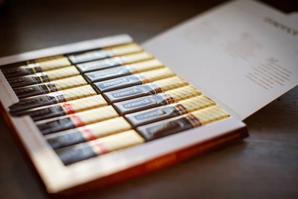Merci Chocolate Marca Dulces Chocolate Fabricados Por Empresa Alemana August — Foto de Stock