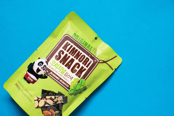 Kimnori Snack Seasoned Seaweed Korea Almond — Stock Photo, Image