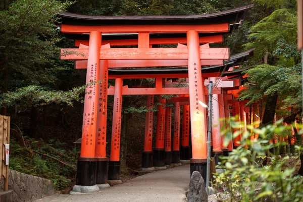 Fushimi Inari Santuário Taisha Portões Senbon Torii Santuário Fushimi Inari — Fotografia de Stock