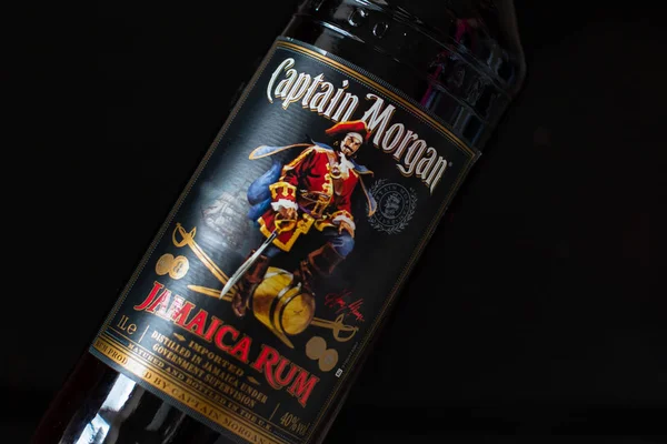 Morgan Kapitány Egy Márkájú Rum Amit Diageo Nevű Brit Alkoholkonglomerátum — Stock Fotó