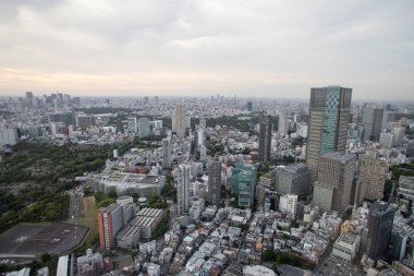 Roppongi Tepeleri 'nin gözlem güvertesinden Tokyo, Japonya manzarası