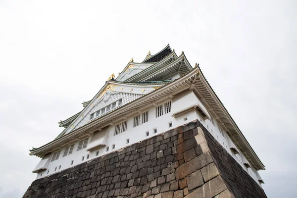 Castelo Osaka Japão Castelo Dos Marcos Mais Famosos Japão Desempenhou — Fotografia de Stock