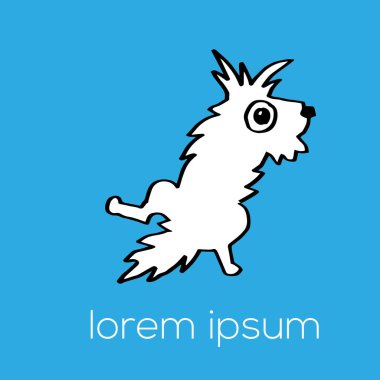 Kedi vektör çizim. Şirin kedi elle çizilmiş