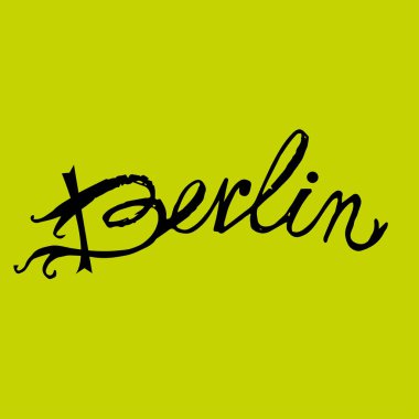 Berlin kaligrafi vektör yazıt