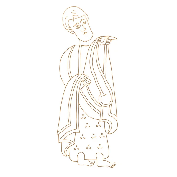 Αρχαία Ρωμαϊκή Άνθρωπος Εικονογράφηση — Διανυσματικό Αρχείο