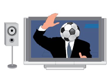 Futbol fan vektör çizim