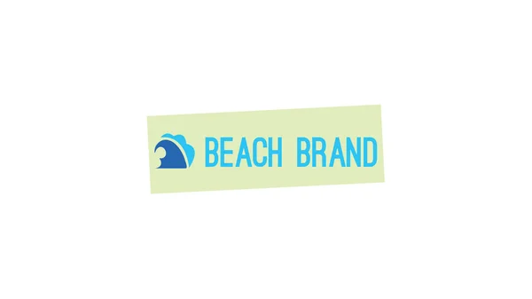 Logo Wektor Wave Beach Resort Logo Godło Hotel — Wektor stockowy