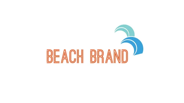 Logo Wektor Wave Beach Resort Logo Godło Hotel — Wektor stockowy