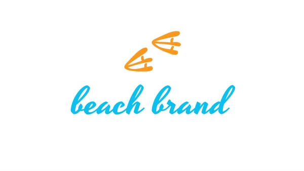 Projektowanie Logo Wektor Beach — Wektor stockowy