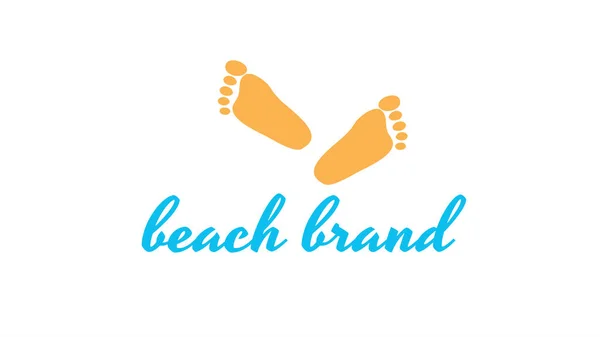 Projektowanie Logo Wektor Beach — Wektor stockowy