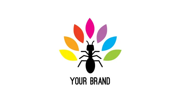 Ant Vector Logo Design Template — Stock Vector