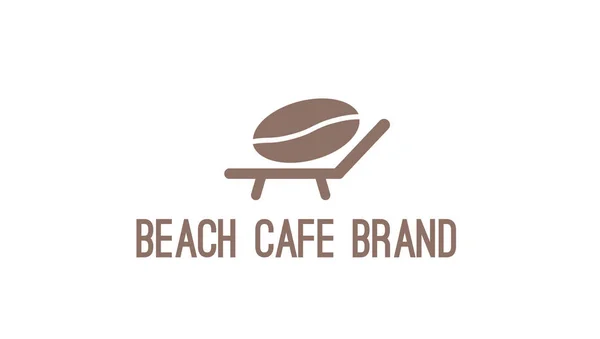 Kaffe Bean Vektor Ikonen Kaffe Logotyp Cafe Emblem — Stock vektor