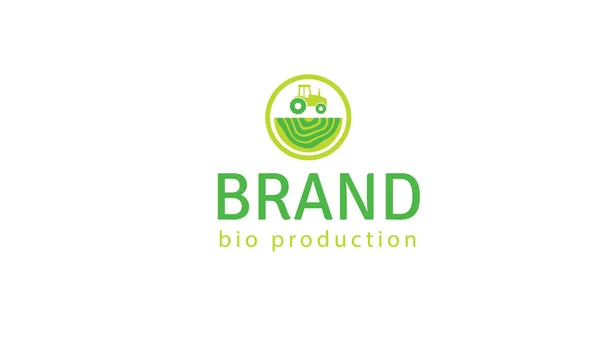 Bio Farming Vector Logo Farm Fresh Emblem Green Fod Logo — Stock Vector