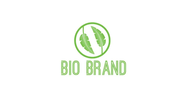 Bio Farming Vector Logo Farm Fresh Emblem Green Fod Logo — Stock Vector