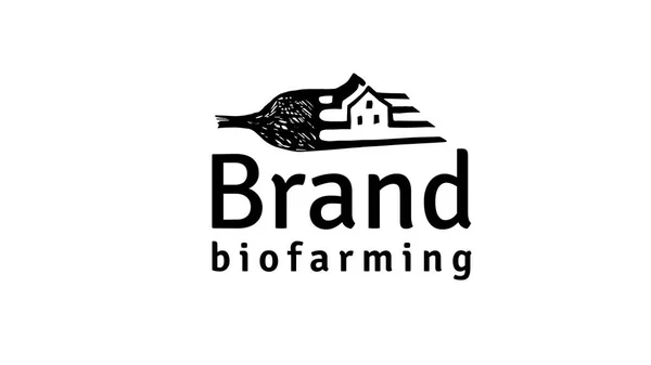 Bio Landbau Vektorlogo Bauernhof Frisches Emblem Grüne Fod Logo Eco — Stockvektor