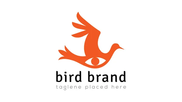 Logotipo Vetor Pássaro Emblema Pássaro Ilustração Pássaros Para Etiqueta Capa — Vetor de Stock