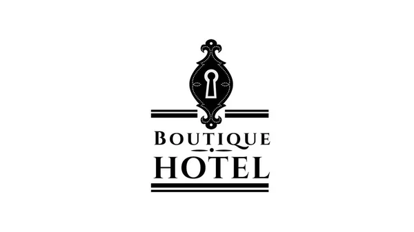 Logo Vector Hotel Boutique Marca Hotel Lujo — Vector de stock