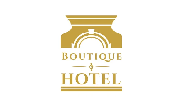 Boutique Hotel Vektorové Logo Luxusní Hotel Značka — Stockový vektor